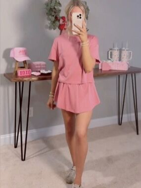 Blossom Cropped Tee & Skort Set